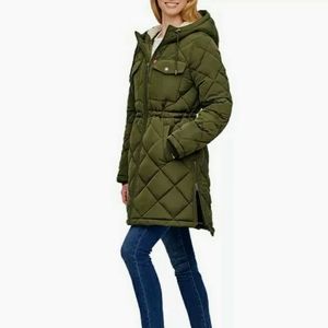 Olive Levi Strauss Quilted Winter Coat